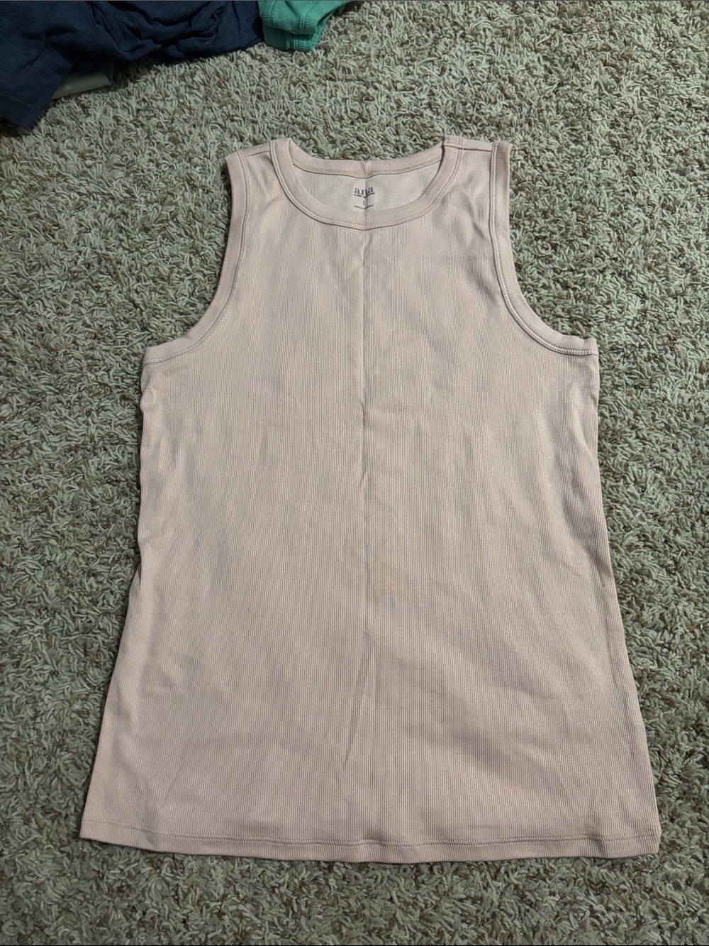 a.n.a Light Pink Ribbed Tank Top